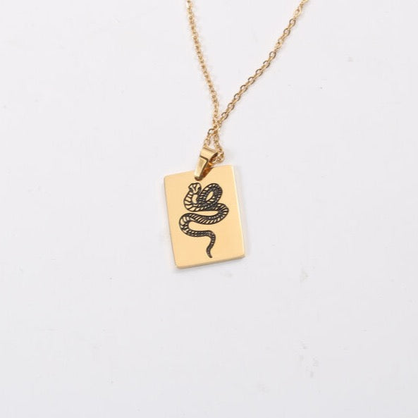 Medusa Snake Gold Necklace-Ringified Jewelry