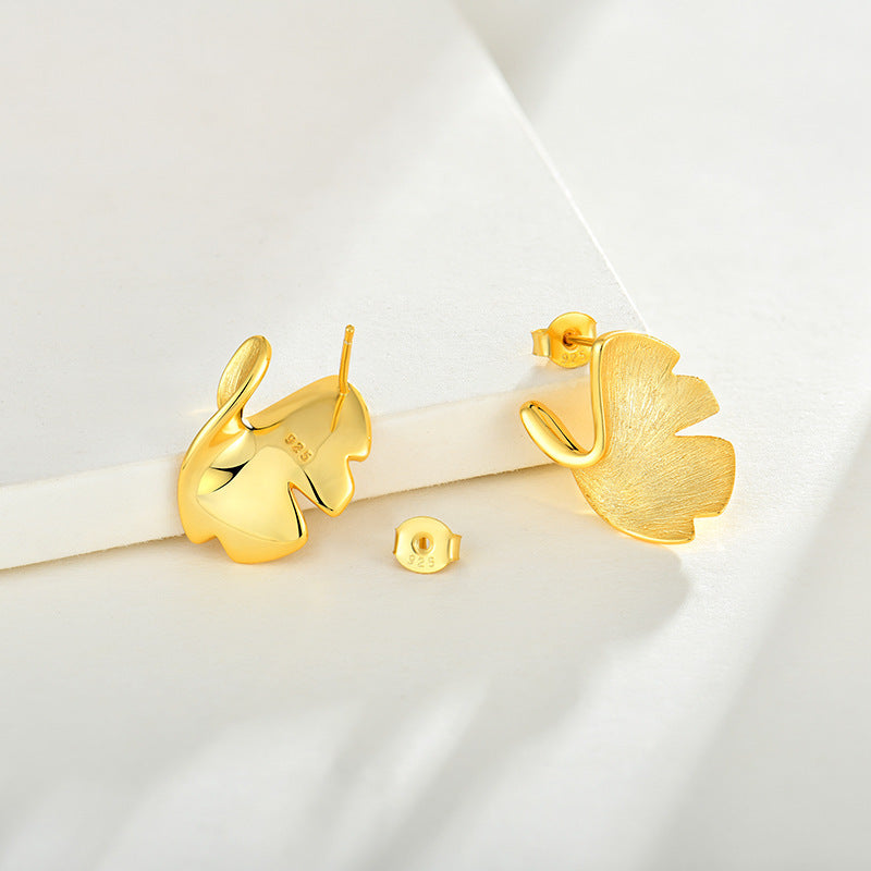 Lovely Leaf Gold Earrings