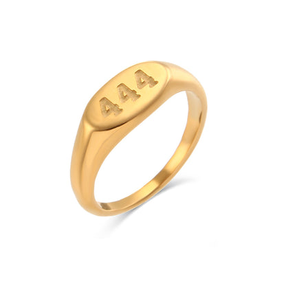 Angelic Number Signet Ring