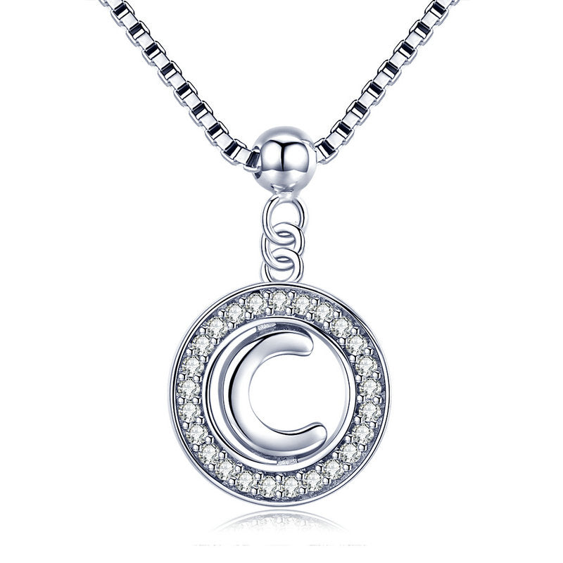 Alluring Letter Platinum-925 Necklace-Ringified Jewelry
