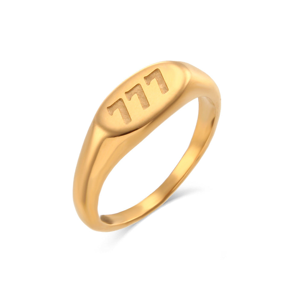 Angelic Number Signet Ring