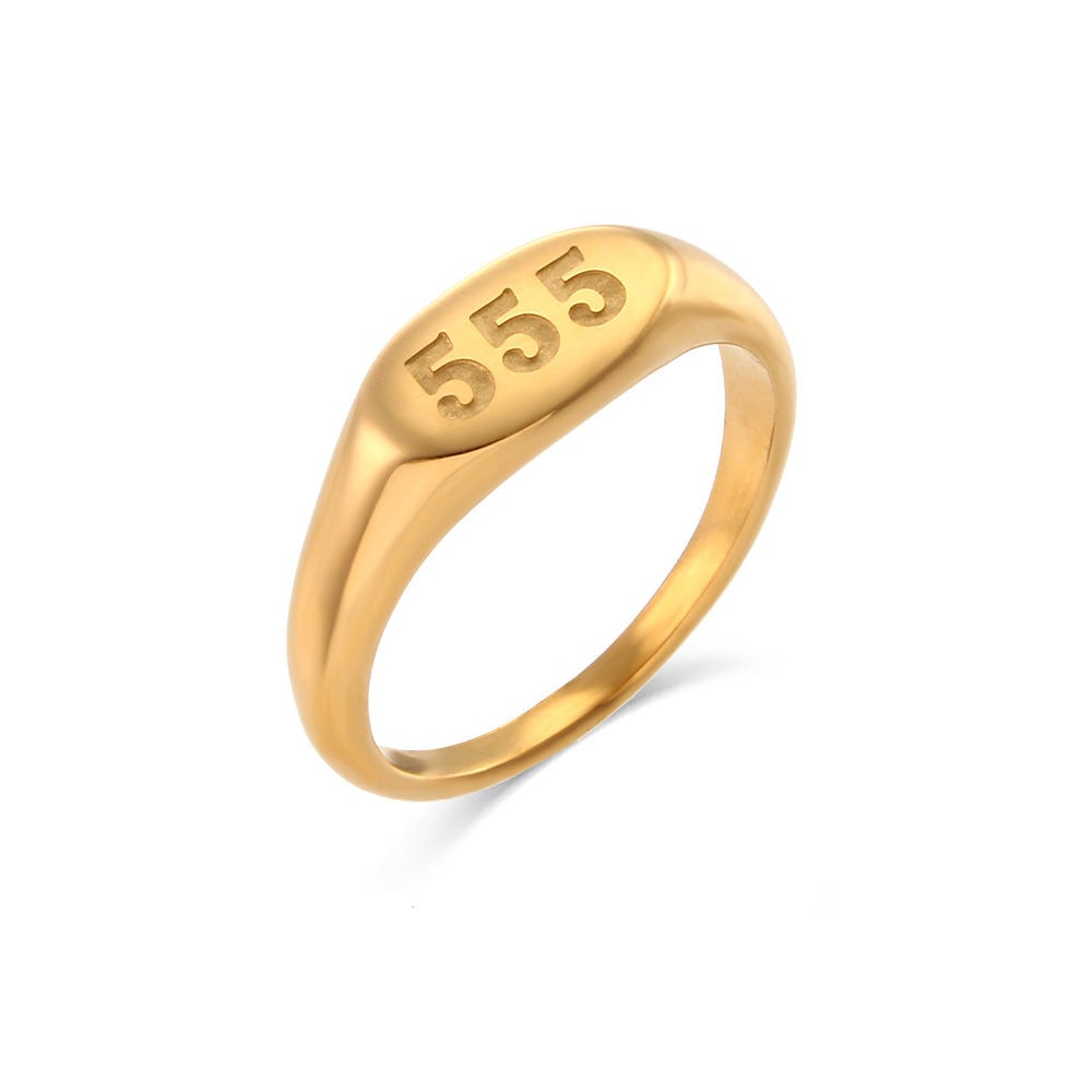 Angelic Number Signet Ring