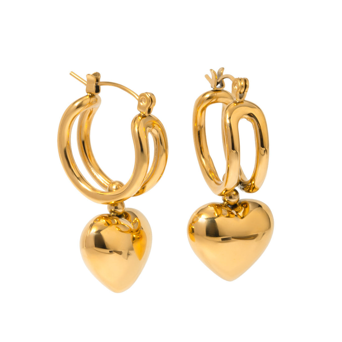 Charming Heart Drop Earrings