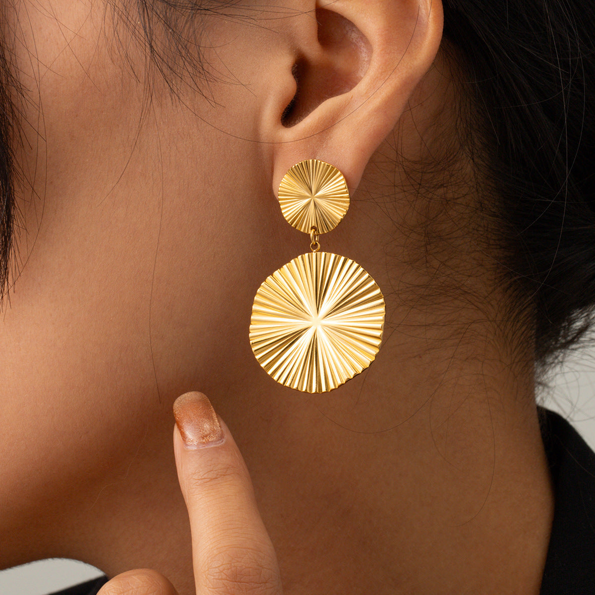 Solar Flare Gold Earrings