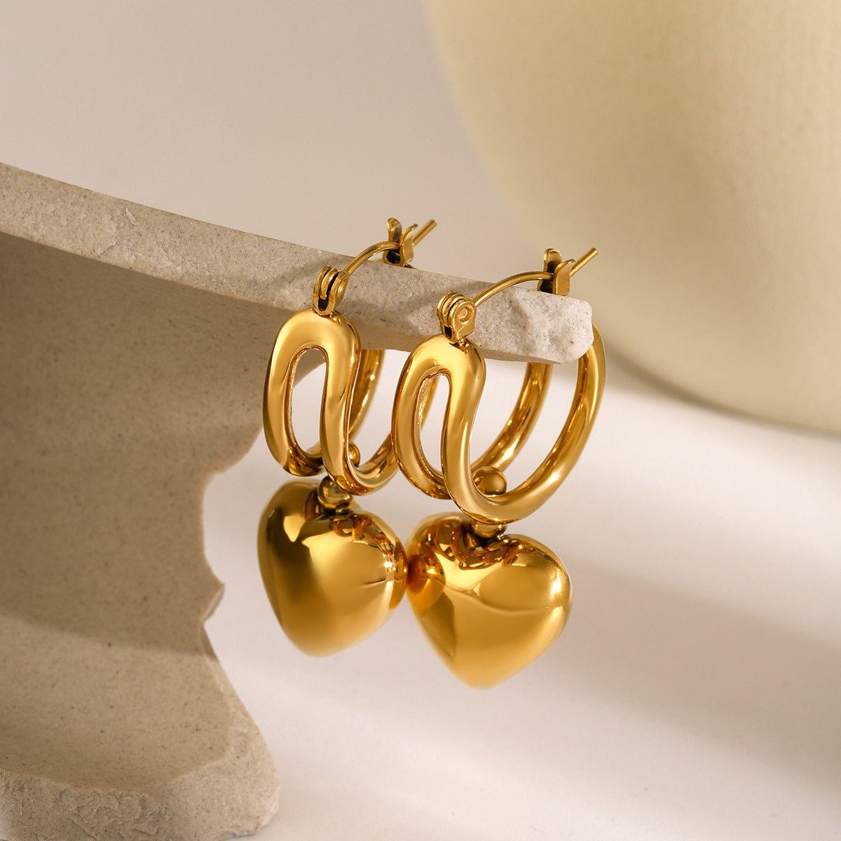 Charming Heart Drop Earrings