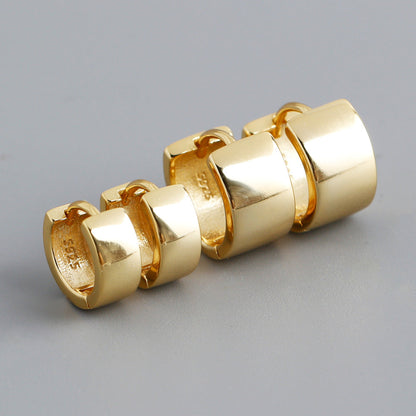 Minimalist White Gold Hoop Earrings-Ringified Jewelry