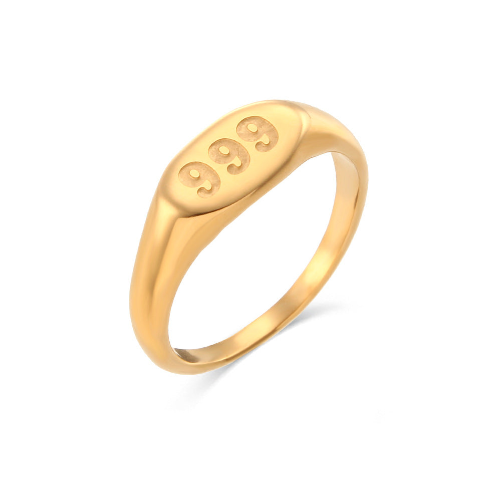 Angelic Number Signet Ring