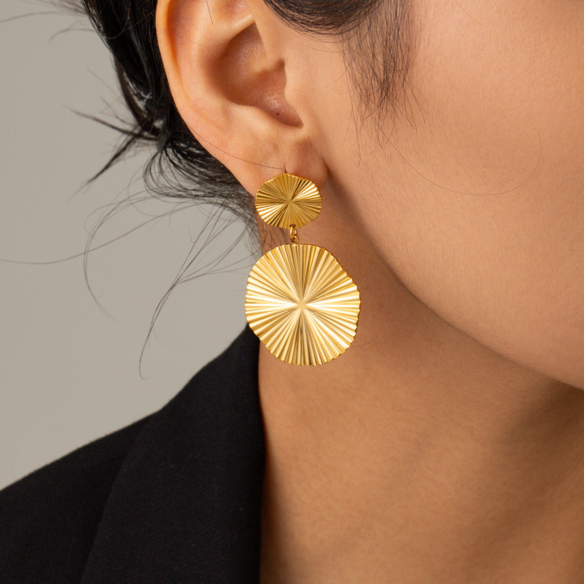 Solar Flare Gold Earrings