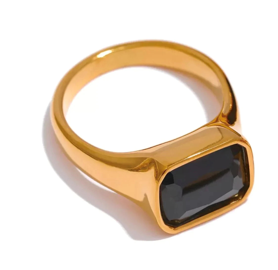 Forza Black Signet Ring