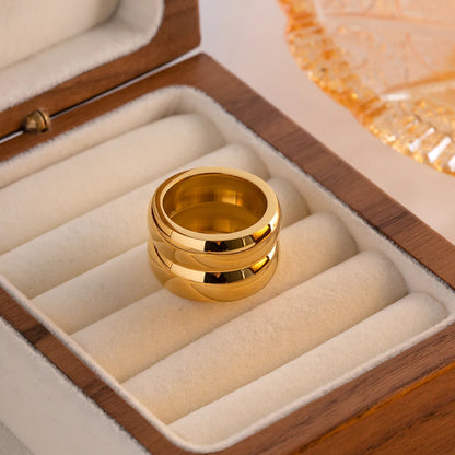 Fusion Stack Gold Ring