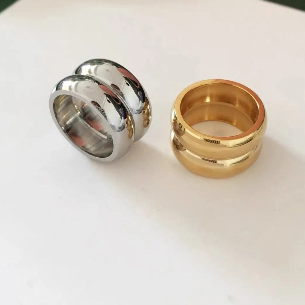 Fusion Stack Silver Ring