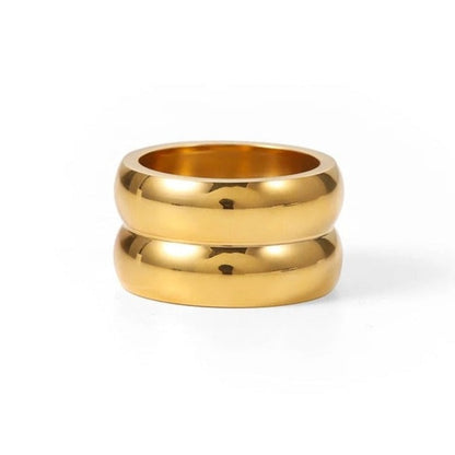 Fusion Stack Gold Ring