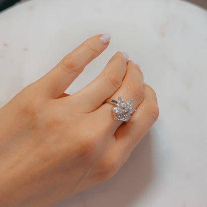 Marquise Cluster Sparkle Statement Ring
