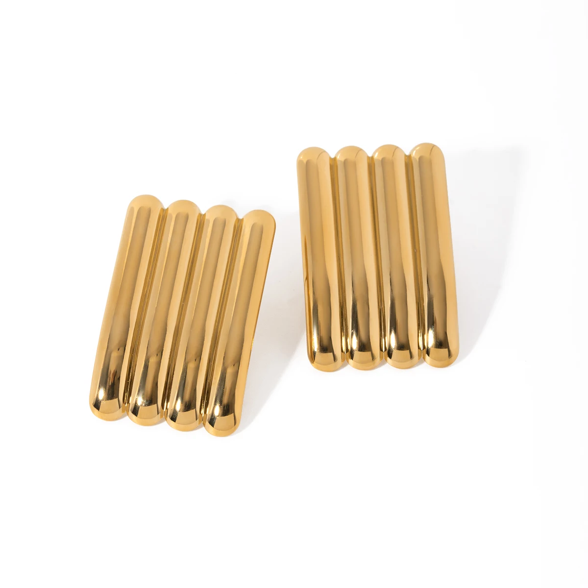 Linear Luxe Gold Earrings