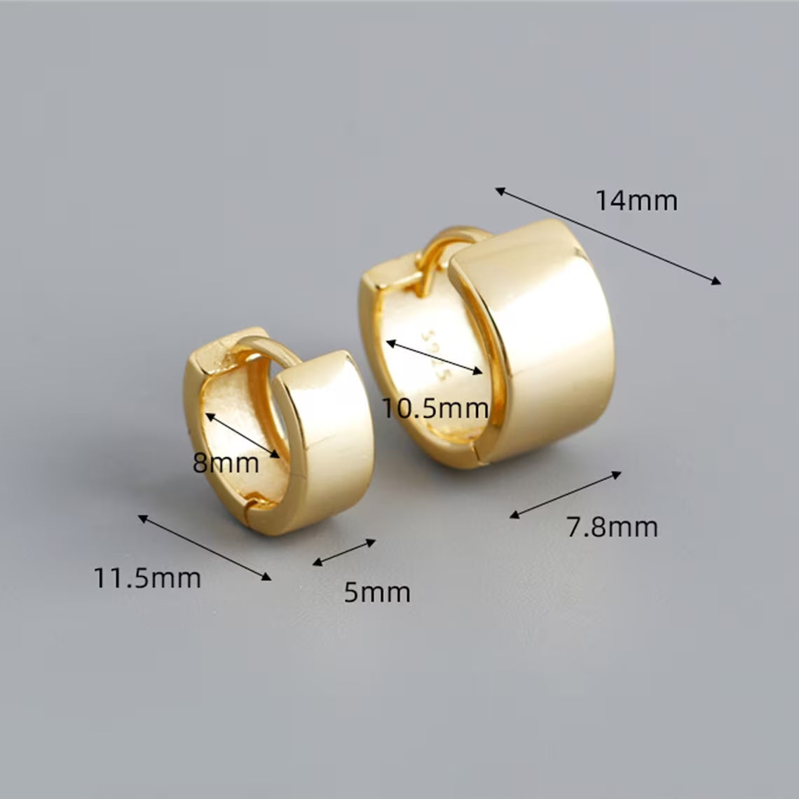 Minimalist Gold Vermeil Hoop Earrings-Ringified Jewelry 