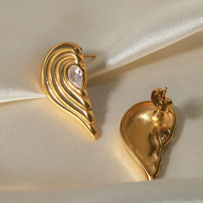 Winged Heart Earrings