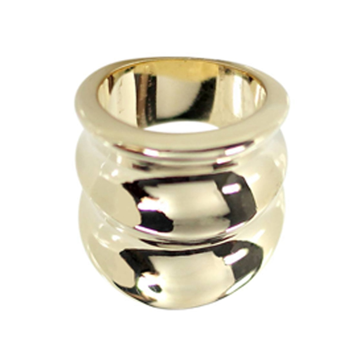 Bamboo-Inspired 14K Gold Ring