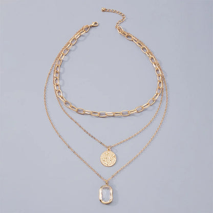 3-in-1 Star Crystal Coin Gold Necklace-Ringified Jewelry
