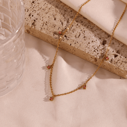 Sottila 5-Stone Gold Necklace-Ringified Jewelry