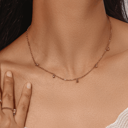 Sottila 5-Stone Gold Necklace-Ringified Jewelry 