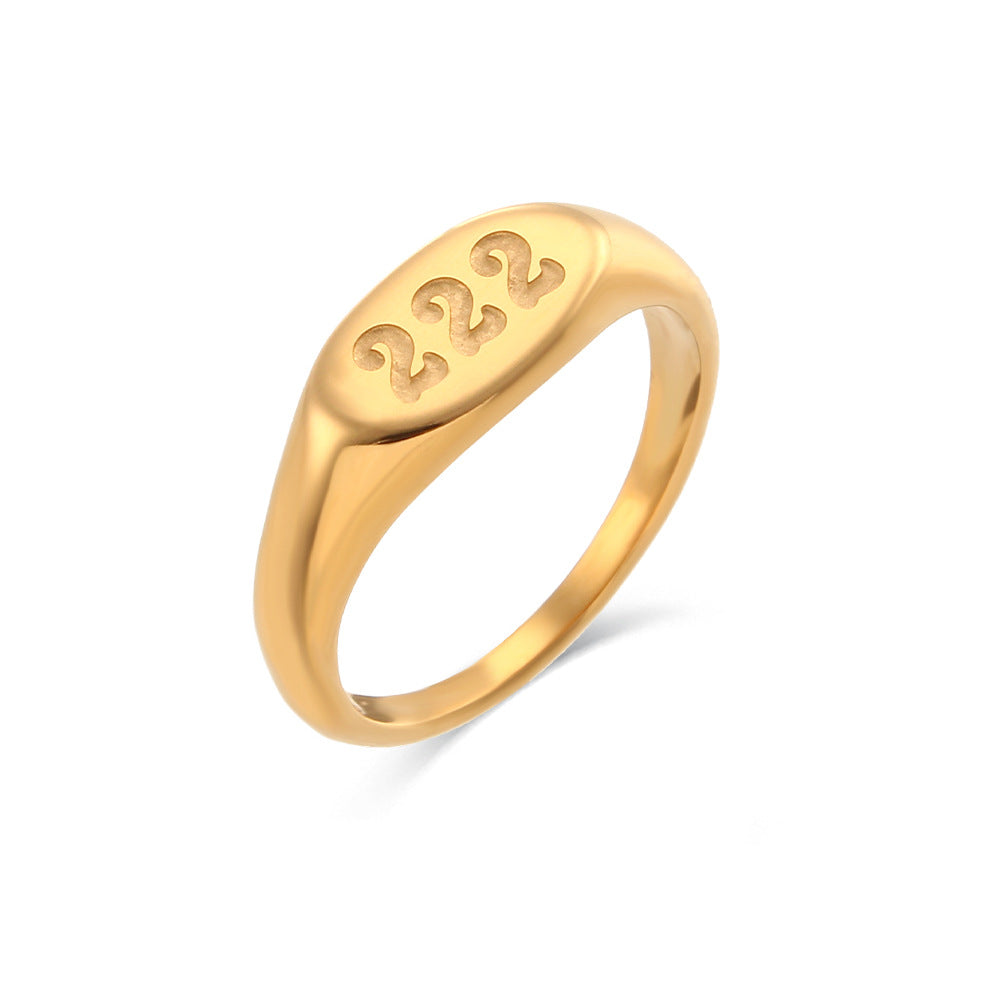 Angelic Number Signet Ring