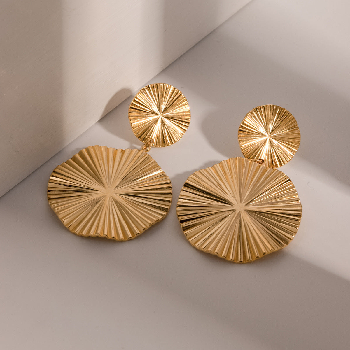 Solar Flare Gold Earrings