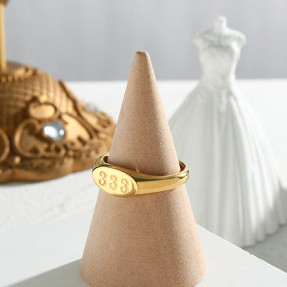 Angelic Number Signet Ring