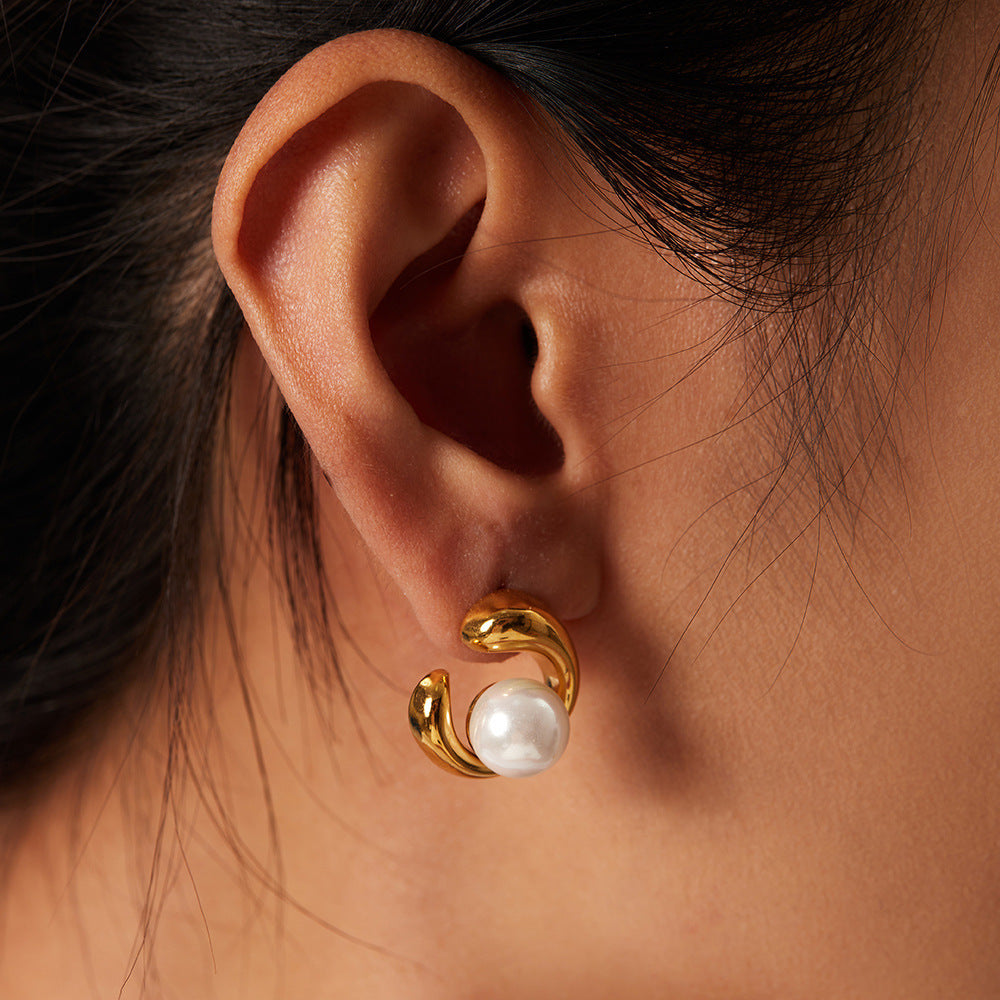 Pearly Swirl Earrings