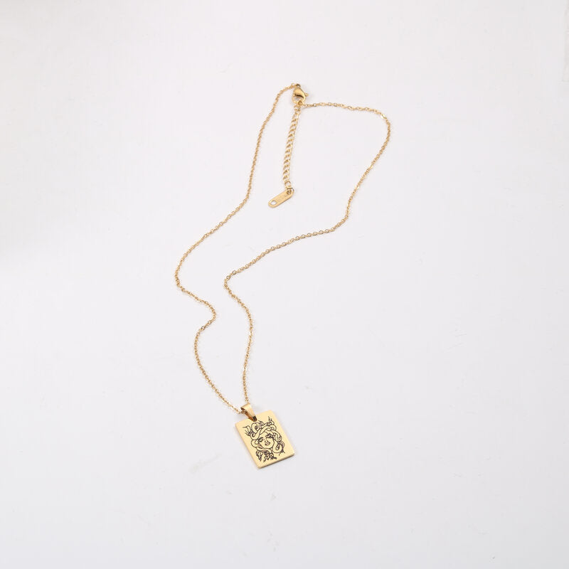 Medusa Snake Gold Necklace-Ringified Jewelry