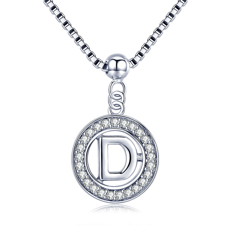 Alluring Letter Platinum-925 Necklace-Ringified Jewelry