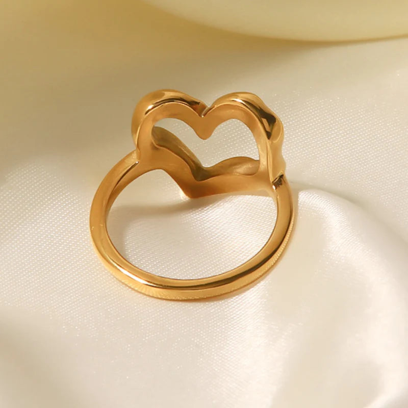 Heart Halo Gold Ring