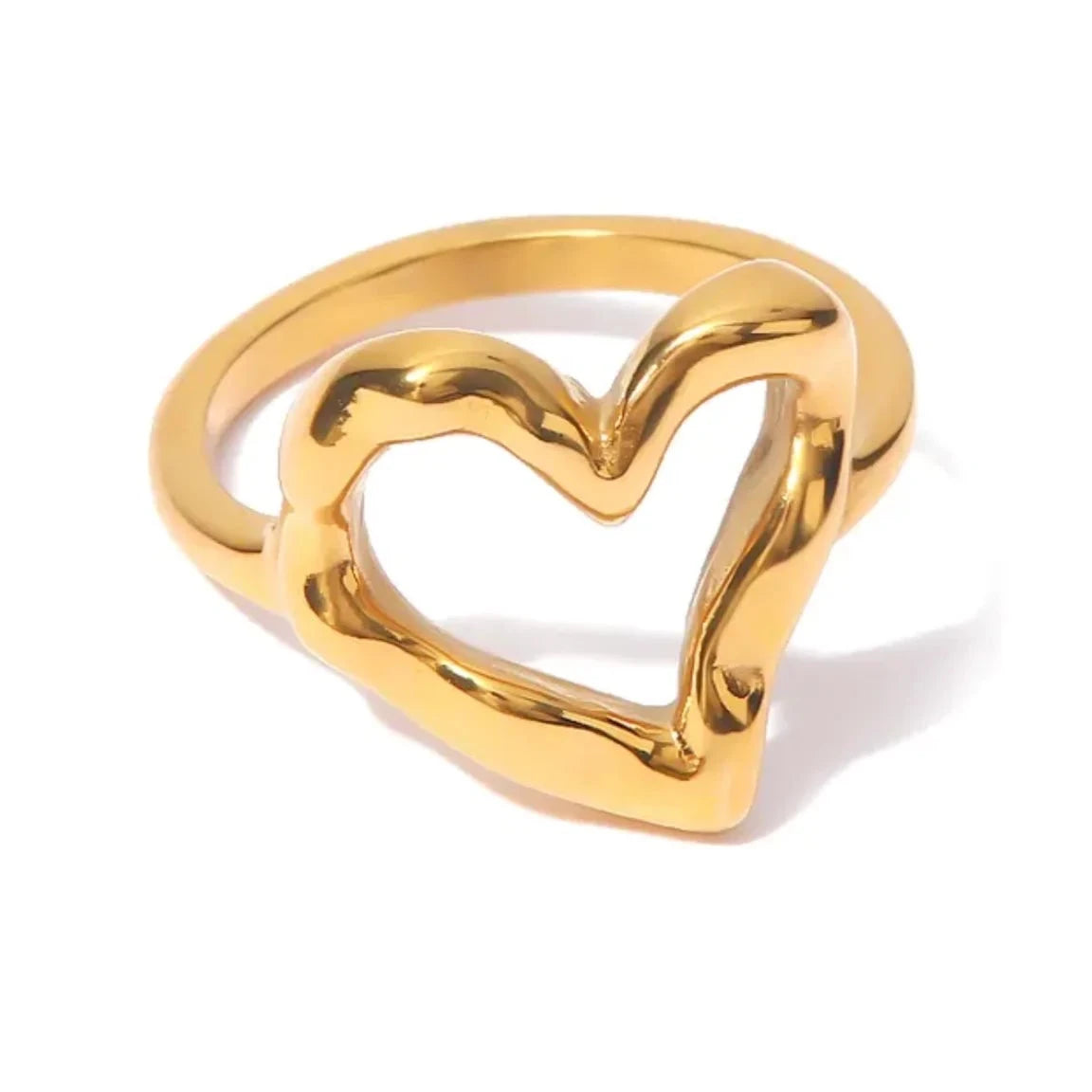 Heart Halo Gold Ring