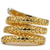 Snake Inspired Coil Gold Tone Fashion Ring