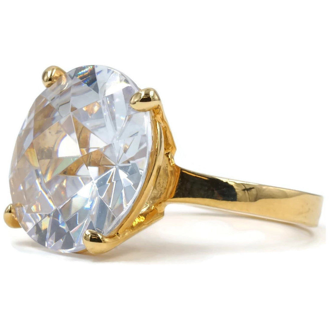 Oversized Gorgeous 14K Solitaire Cocktail Ring