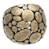 Fabulous Rustic Dome Flattened Pebble Ring