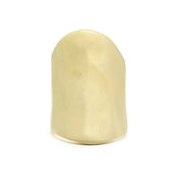 Hammered Shield Matte Gold Ring