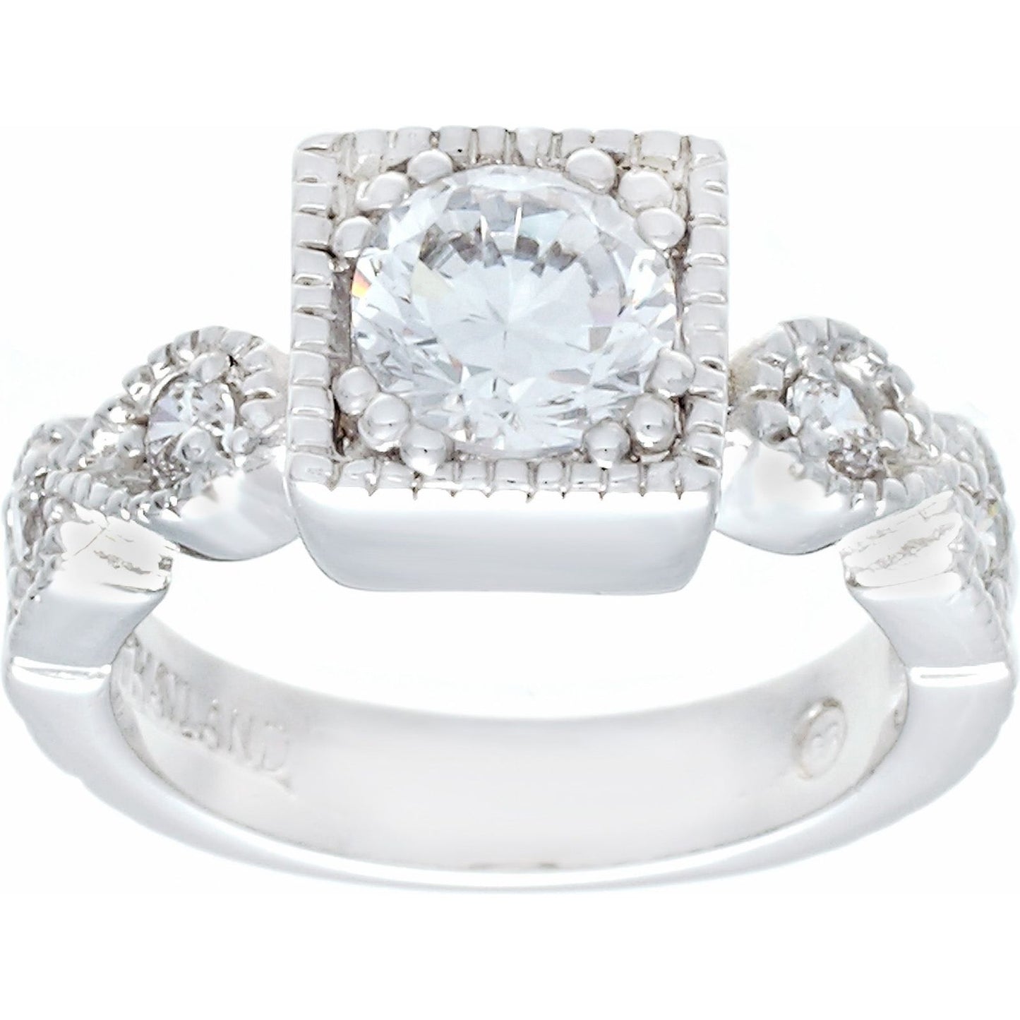 Designer Look Engagement Style Clear Stones Ring