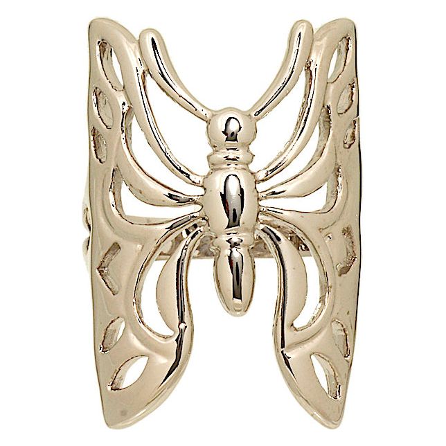 Large Openwork Butterfly Wraparound Ring