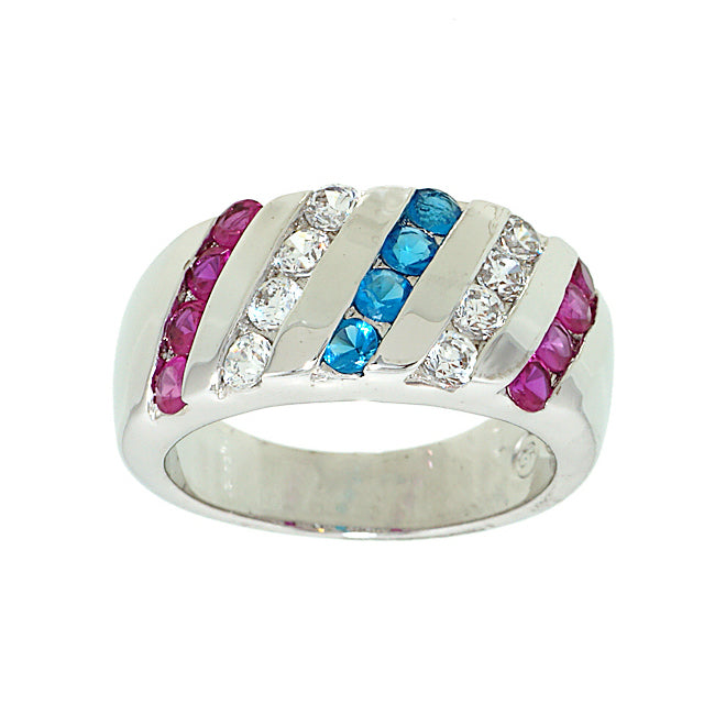 Channel Set Red White Blue Patriotic Ring