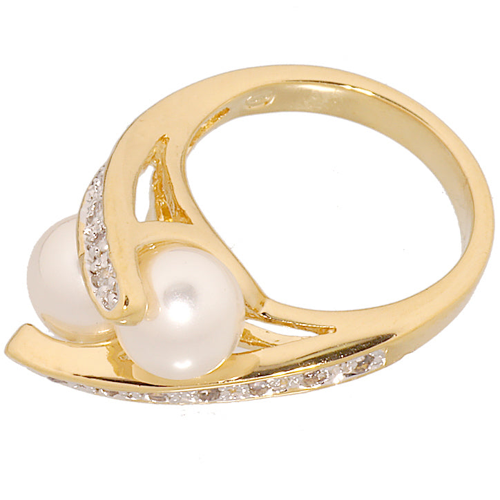 Toi et Moi Pearl Statement Ring