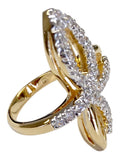 Love Me Knot Clear Stone Goldtone Ring