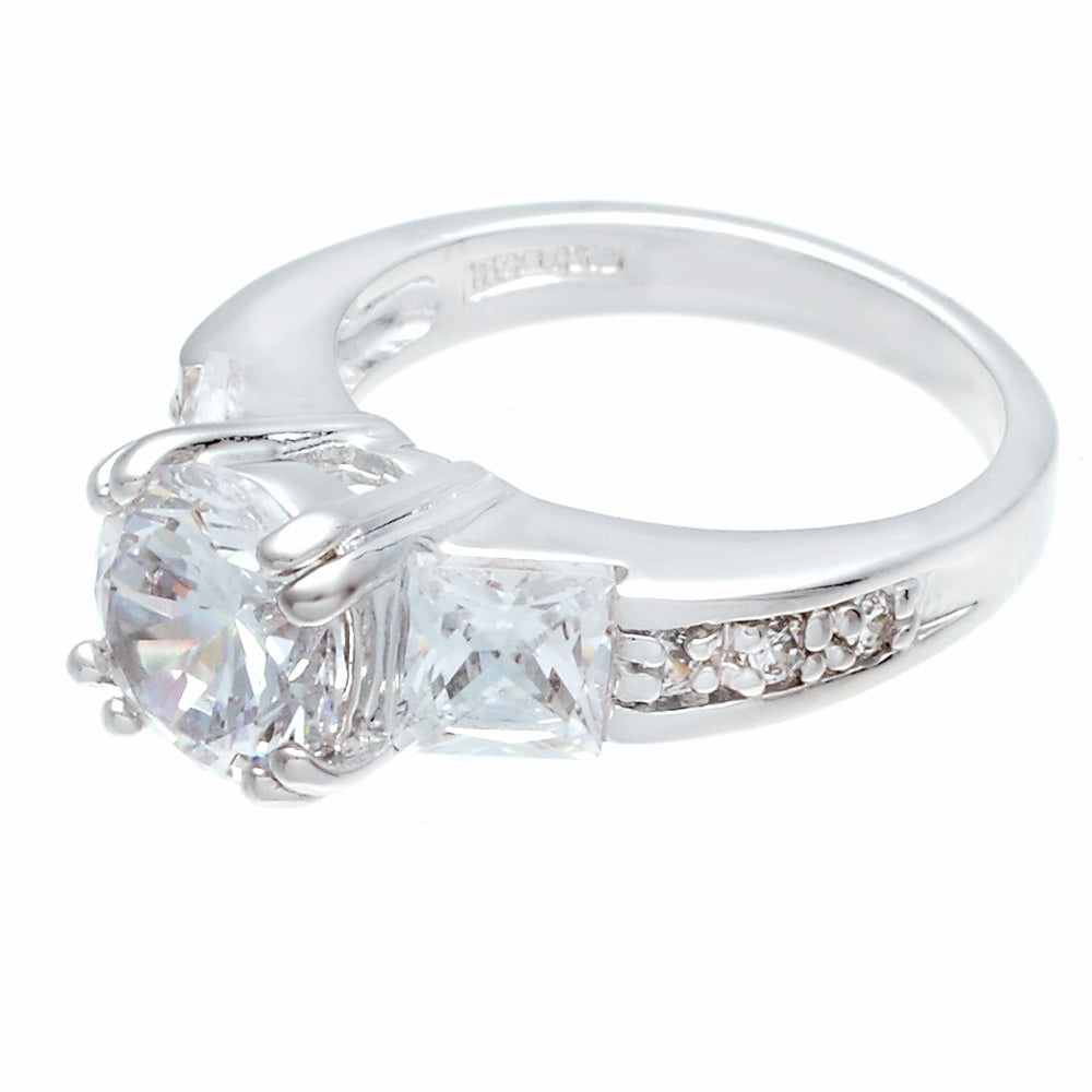 Contemporary Solitaire Engagement Princess-Cut Ring