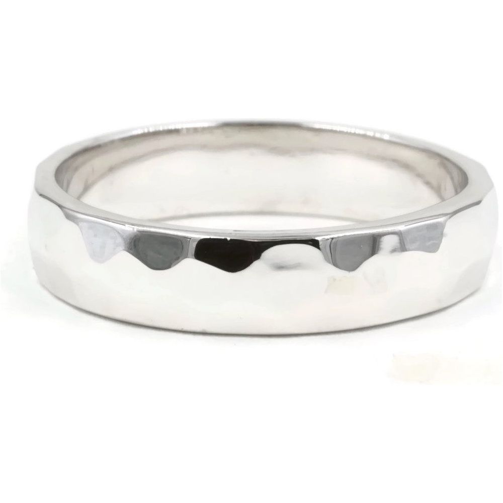 Hammered Sterling Silver 4mm Band Ring