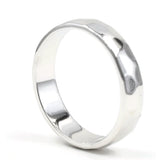 Hammered Sterling Silver 4mm Band Ring