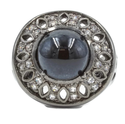 Gothic Victorian Black Pearl Ring