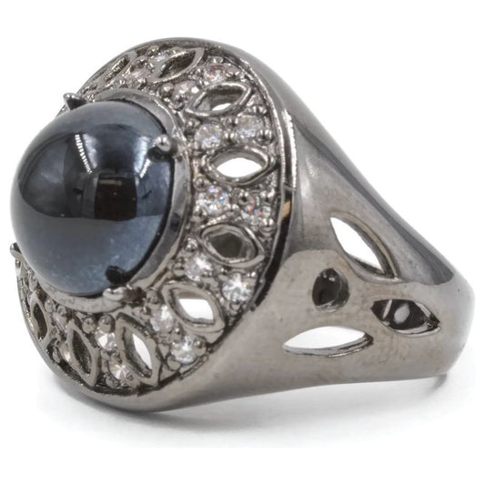 Gothic Victorian Black Pearl Fashion Ring