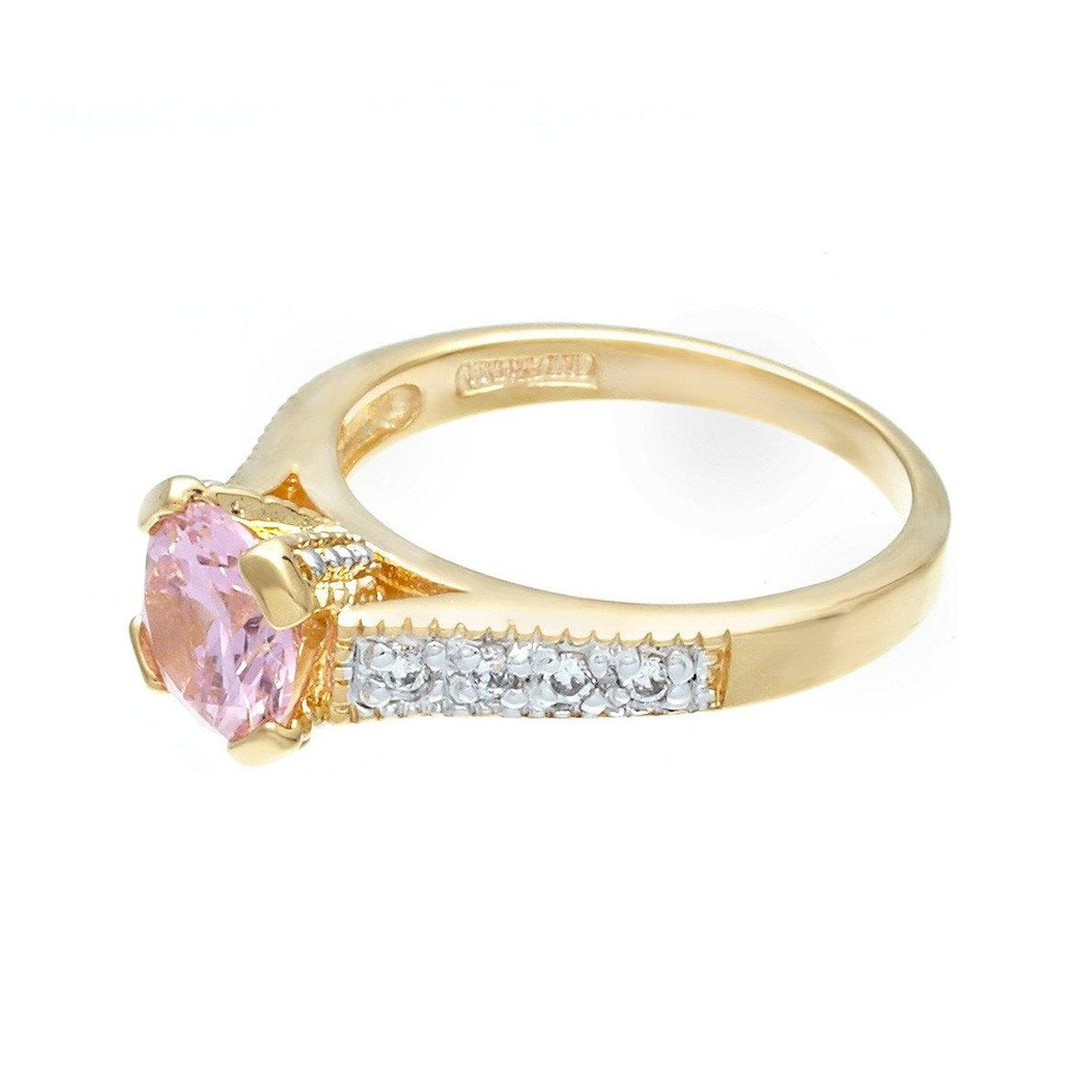 Classic Solitaire Pink Stone Statement Ring