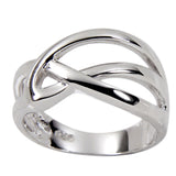 Intertwined Loop Sterling Silver Ring