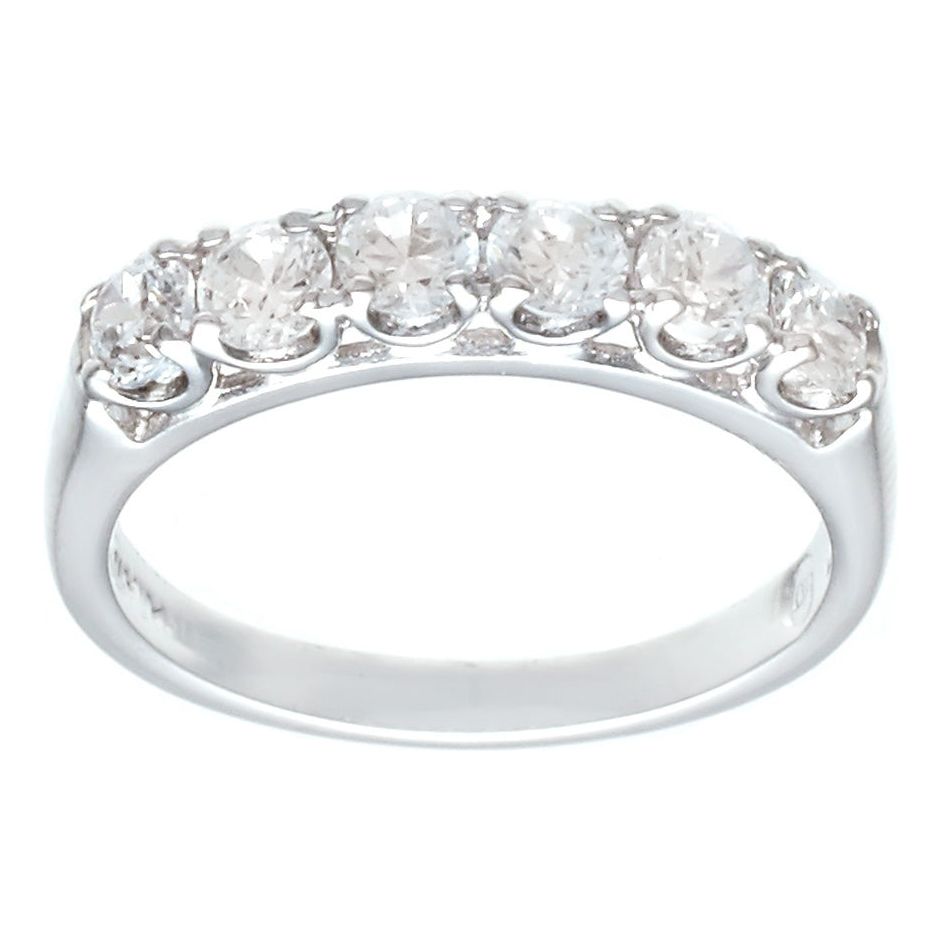 Classic Wedding Guard Six-Stone Handset Ring