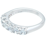 Classic Wedding Guard Six Handset Stones Ring